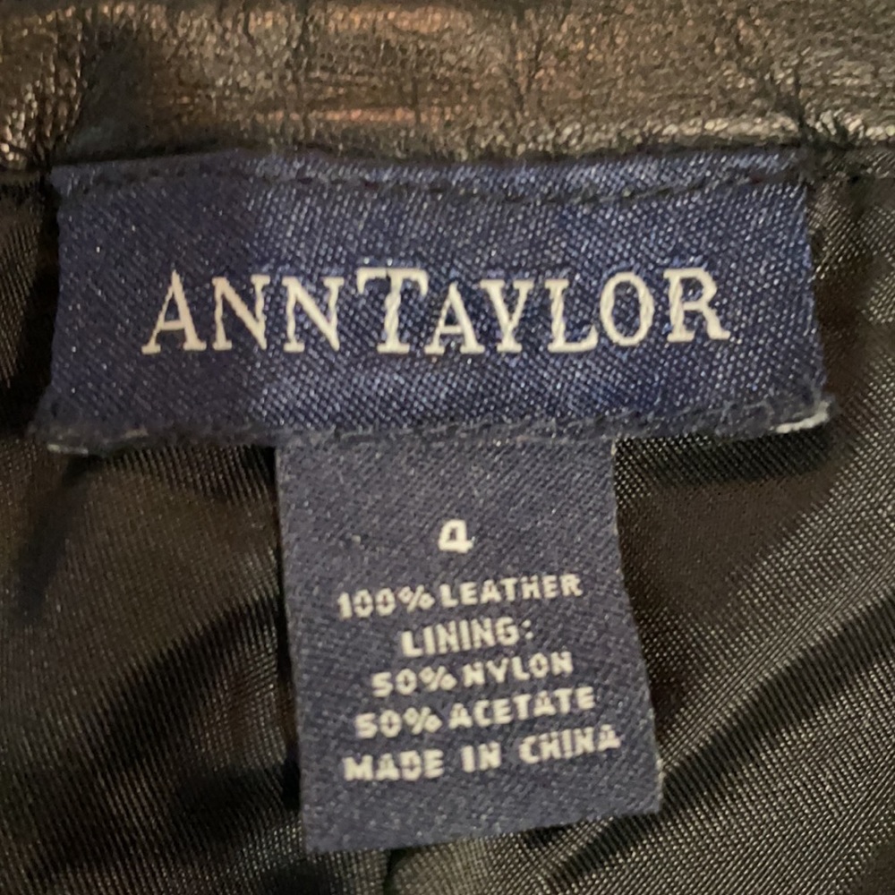 ANN TAYLOR 100% LEATHER PANTS - Picture 6 of 8